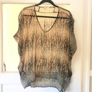 LUSH sheer floral top